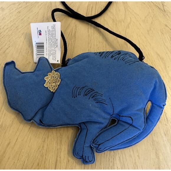 VTG Andy Warhol Blue Cat Pop Art Purse Bag Artsy 80s Retro Hipster Kitty Y2K 00s - Picture 12 of 16